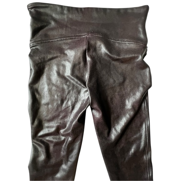 SPANX Plum High Waist Pleather Leggings M Like New! - Picture 2 of 7